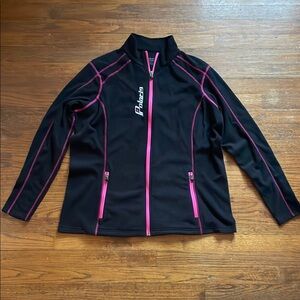 Polaris Women's Black and Pink Fleece Zip Up